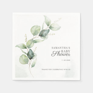 Botanisch Eucalyptus Greenery Baby shower Paper Servet