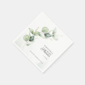 Botanisch Eucalyptus Greenery Baby shower Paper Servet (Hoek)
