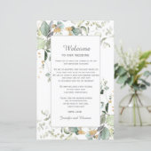 Botanisch Eucalyptus Greenery Weclome-programma (Staand voorkant)