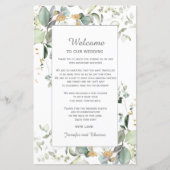 Botanisch Eucalyptus Greenery Weclome-programma (Voorkant)