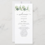 Botanisch Eucalyptus Greenery Wedding Program (Voorkant)