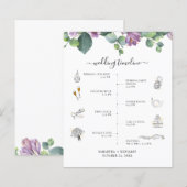 Botanisch Eucalyptus Script Huwelijksprogramma (Voorkant / Achterkant)