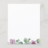Botanisch Eucalyptus Script Huwelijksprogramma (Achterkant)