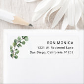 Botanisch Eucalyptus Tak Retouradreslabel Etiket (Insitu)