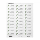 Botanisch Eucalyptus Tak Retouradreslabel Etiket (Full Sheet)