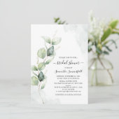 Botanisch Eucalyptusscript Vrijgezellenfeest Kaart (Staand voorkant)