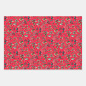 Botanisch Feestelijk Groen en Kerst bessen Inpakpapier Vel (Voorkant 2)