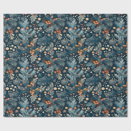 Botanisch feestelijk inpakpapier (Vlak)