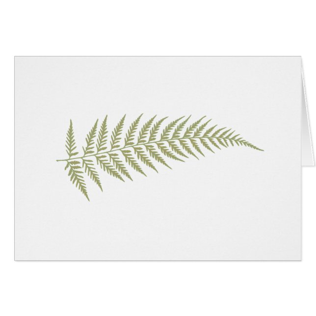 Botanisch fern Leaf - Kies om het even welke kleur (Voorkant Horizontaal)