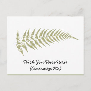 Botanisch fern Leaf - Kies om het even welke kleur Briefkaart