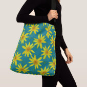 Botanisch Floral Geel op elke kleur Crossbody Tas (Dichtbij)