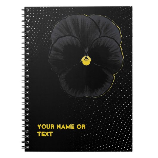 Botanisch fluweel: de 'Sorbet Black Delight' Viola Notitieboek (Voorkant)