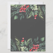 Botanisch Foliage-thema Kerstmis Diner Party Kaart (Achterkant)