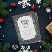 Botanisch Foliage-thema Kerstmis Diner Party Kaart