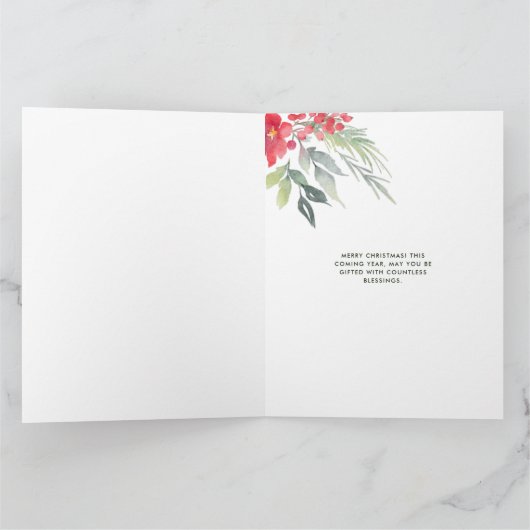 Botanisch Foliage-thema Kerstmis Diner Party Kaart (Binnen)