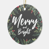 Botanisch Foliage-thema Kerstmis Diner Party Keramisch Ornament (Links)