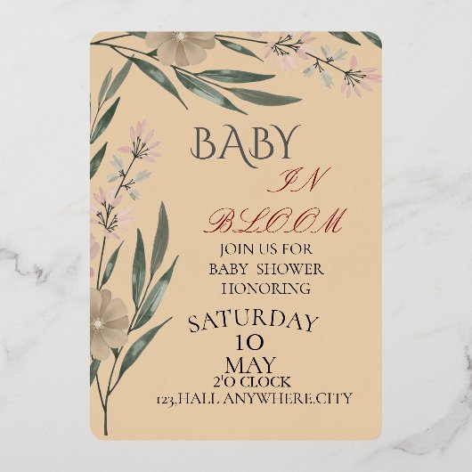 BOTANISCH FOLIE UITNODIGING (Voorkant)