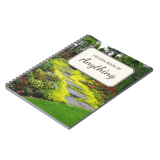 Botanisch fotomotief gepersonaliseerd notitieboek (Linkerzijde)