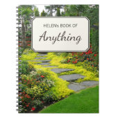 Botanisch fotomotief gepersonaliseerd notitieboek (Voorkant)