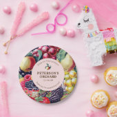 Botanisch  Fruit Lokaal Boerenlabel Papieren Bordje (Feest)