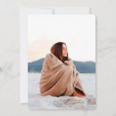 Botanisch gebladerte 21e verjaardag foto uitnodigi kaart (Achterkant)