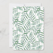 Botanisch gebladerte 21e verjaardag uitnodiging (Achterkant)