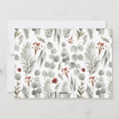 Botanisch gebladerte Elegant 3 Multi Photo Christm Feestdagenkaart (Achterkant)