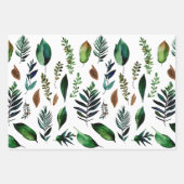 Botanisch gebladerte groen blad inpakpapier vel (Voorkant 2)