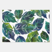 Botanisch gebladerte groen blad inpakpapier vel (Voorkant)