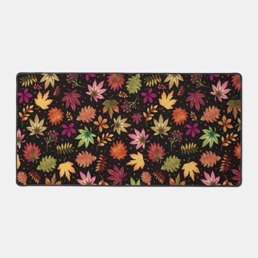 Botanisch gebladerte herfstbladeren patroon op zwa bureaumat (Voorkant)