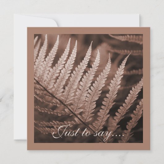 Botanisch gebladerte van Mocha Mousse Bedankkaart (Voorkant)