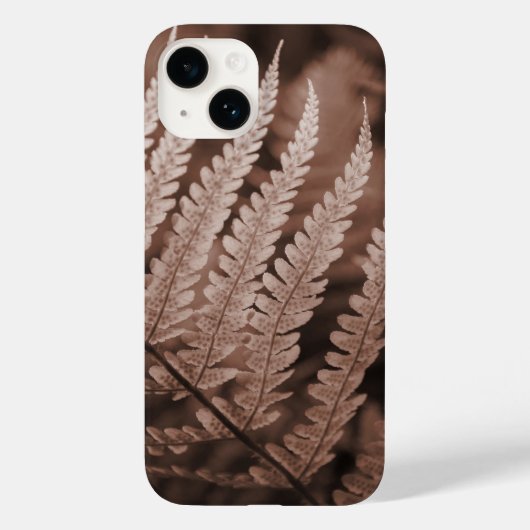 Botanisch gebladerte van Mocha Mousse Case-Mate iPhone Case (Achterkant)