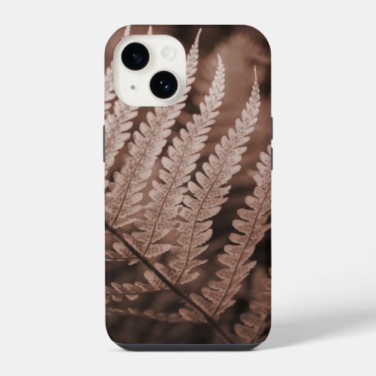 Botanisch gebladerte van Mocha Mousse iPhone Hoesje (Achterkant)