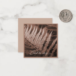 Botanisch gebladerte van Mocha Mousse Notitiekaartje