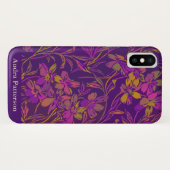 Botanisch gebold flessenpatroon Paars gepersonalis Case-Mate iPhone Case (Achterkant (horizontaal))