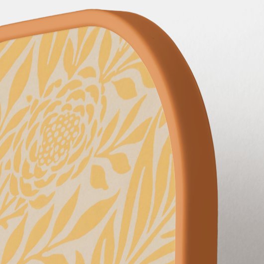  botanisch geel William Morris Pattern Pickleball Paddle (Links Detail)