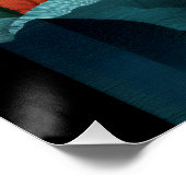 Botanisch Geestelijk Profiel met Levendige Lagen Perfect Poster (Hoek)