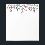 Botanisch geïllustreerd Moderne Gepersonaliseerde  Notitieblok<br><div class="desc">Dit notitieblok met een scherp en fris botanisch ontwerp in sinaasappel,  groen,  blauw en roze is ideaal voor back-to-school of voor zakelijke en persoonlijke briefpapier. Onderdeel van het Garden Party collectie van Parcel Studios.</div>