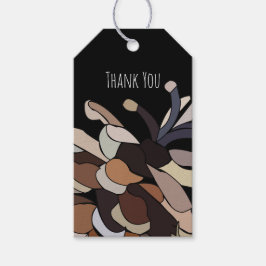 Botanisch geïnpersonaliseerd pijnkloon cadeaulabel