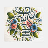 botanisch geloof fleece deken (Voorkant (Horizontaal))