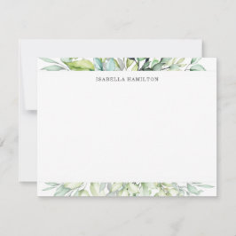 Botanisch gepersonaliseerd briefpapier notitiekaartje