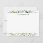 Botanisch gepersonaliseerd briefpapier notitiekaartje (Voorkant)