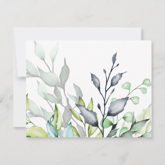 Botanisch gepersonaliseerd briefpapier notitiekaartje (Achterkant)