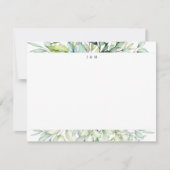 Botanisch gepersonaliseerd monogram briefpapier notitiekaartje (Voorkant)