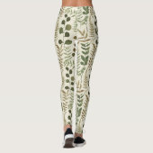 Botanisch geperst bladerenpatroon – Varentprint Leggings (Achterkant)