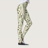 Botanisch geperst bladerenpatroon – Varentprint Leggings (Rechts)
