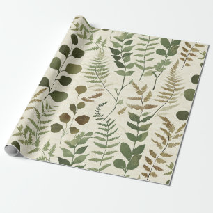 Botanisch geperst bladpatroon – Varentprint Cadeaupapier