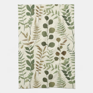 Botanisch geperst bladpatroon – Varentprint Theedoek