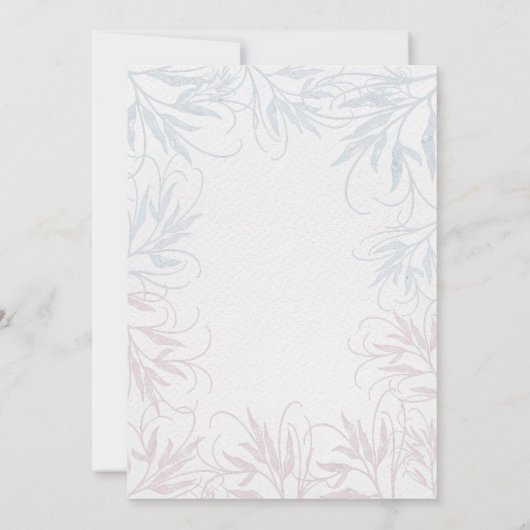 botanisch geslacht onthult baby shower uitnodiging (Achterkant)