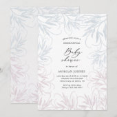 botanisch geslacht onthult baby shower uitnodiging (Voorkant / Achterkant)